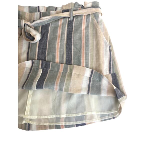 American Eagle Paperbag  Lined Linen Blend Mini Skirt with Pockets  NEW Size XL - Picture 5 of 8